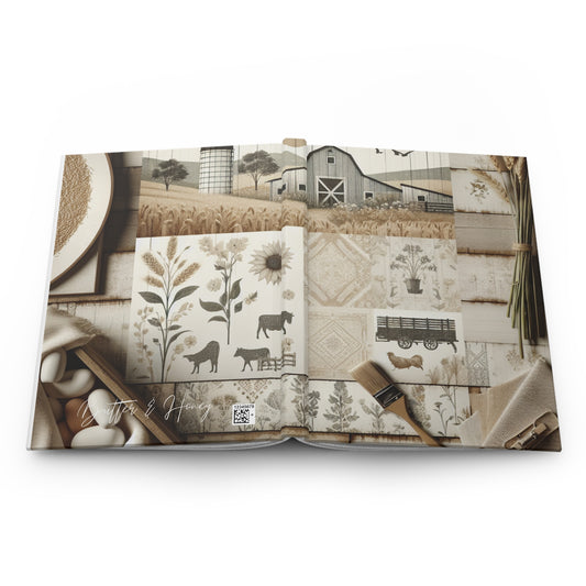 Hardcover Journal Matte-Country Pattern