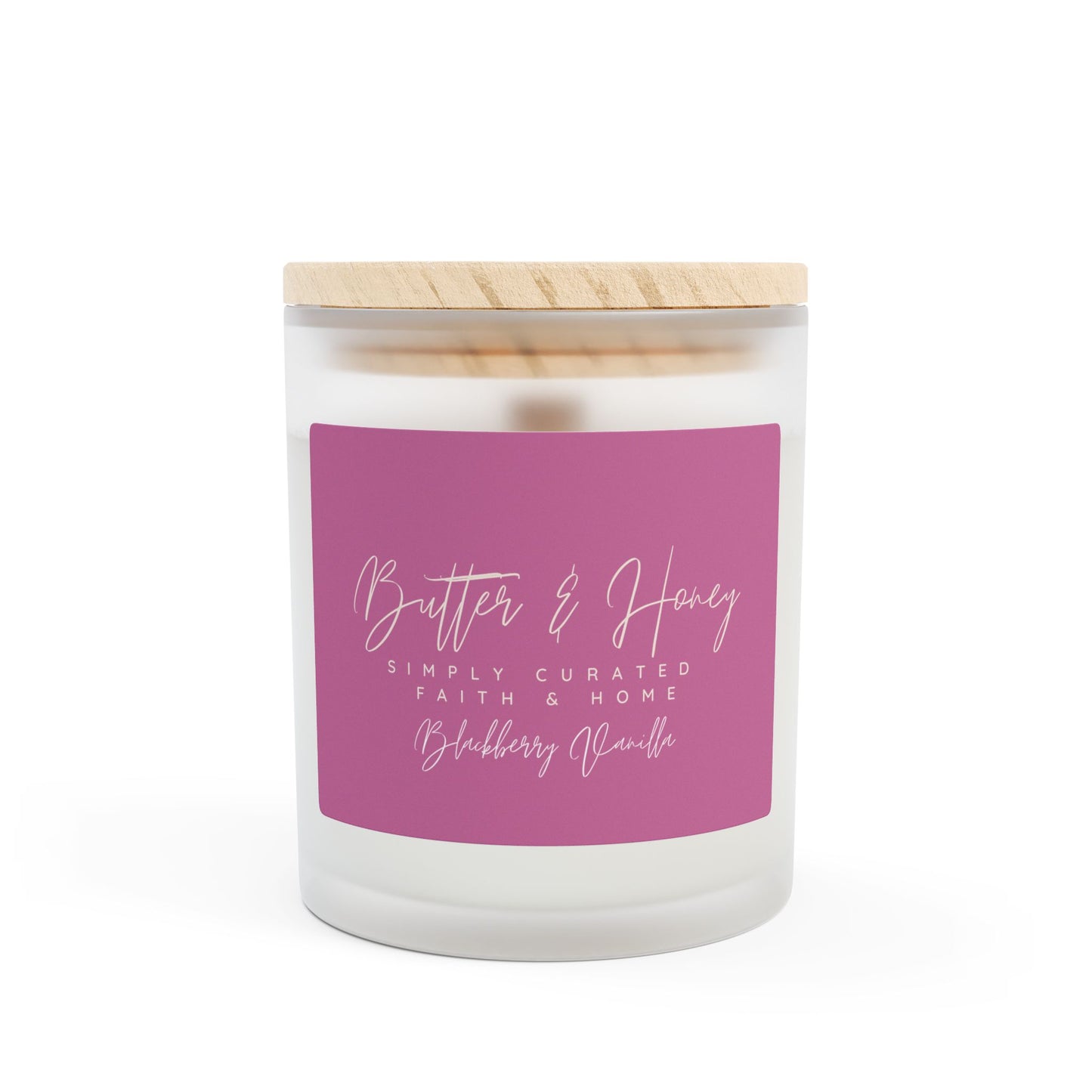 Frosted Glass Candle, 11oz-B&H