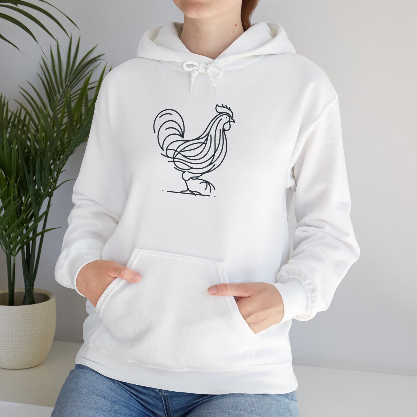 Chicken Line-Hooded Sweatshirt