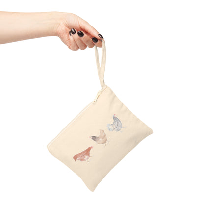 Accessory Zipper Pouch-Chickens