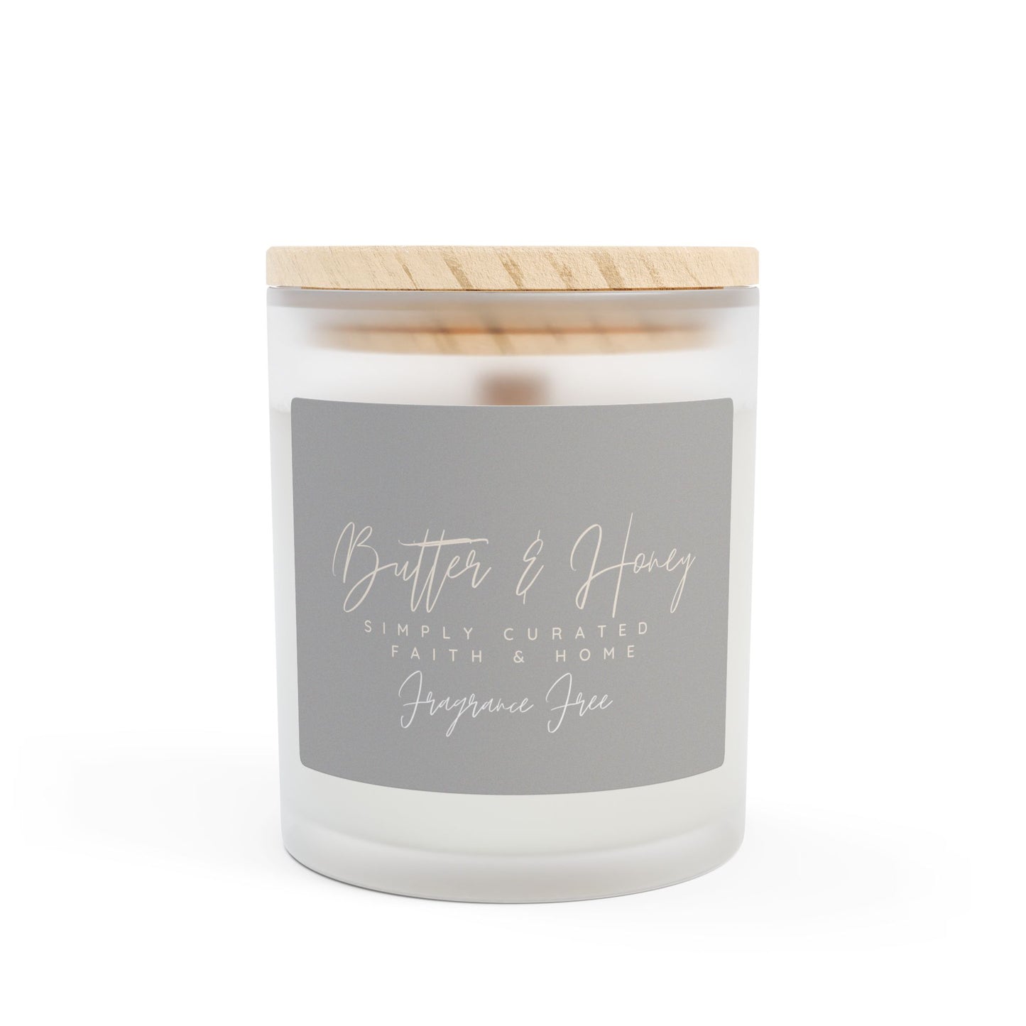 Frosted Glass Candle, 11oz-B&H