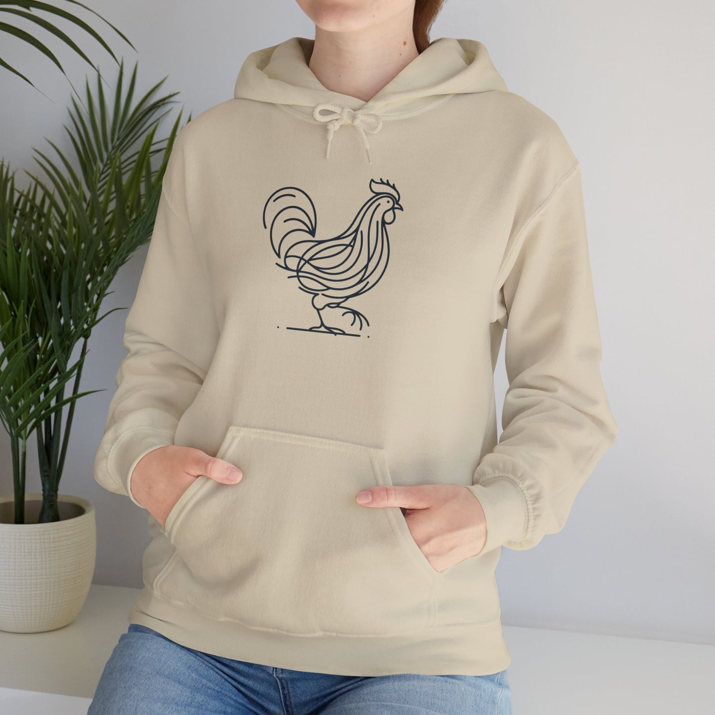 Chicken Line-Hooded Sweatshirt