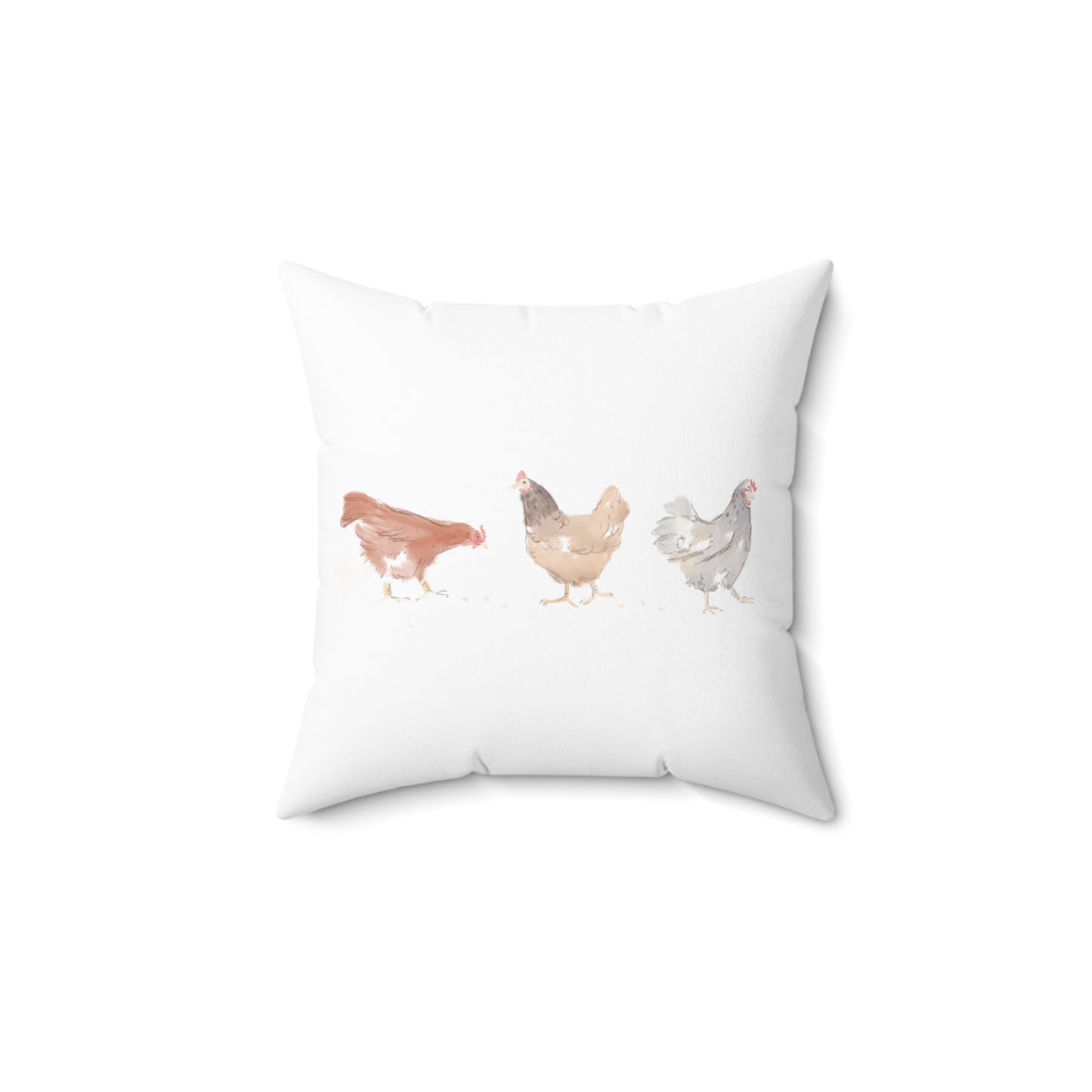 Chickens-Pillow 14"x14"