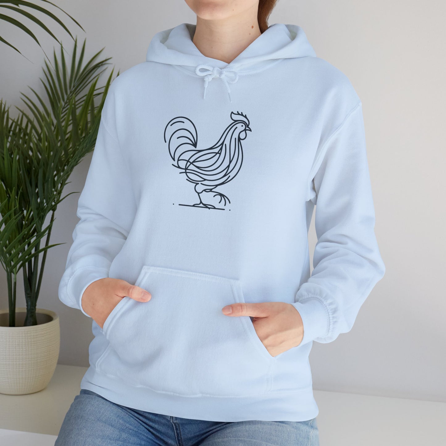 Chicken Line-Hooded Sweatshirt