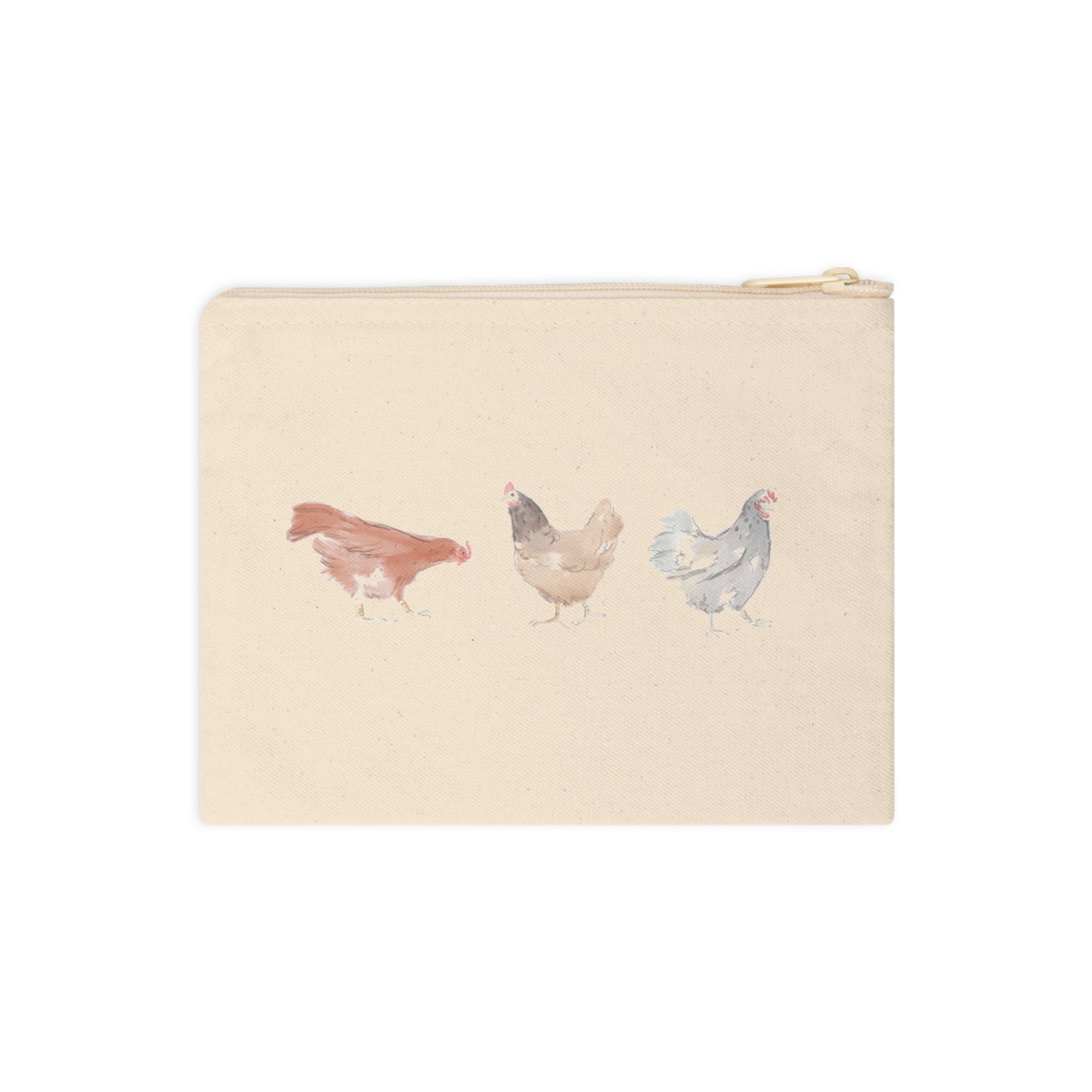 Accessory Zipper Pouch-Chickens