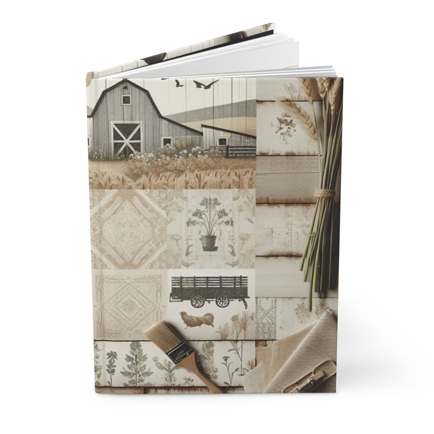 Hardcover Journal Matte-Country Pattern