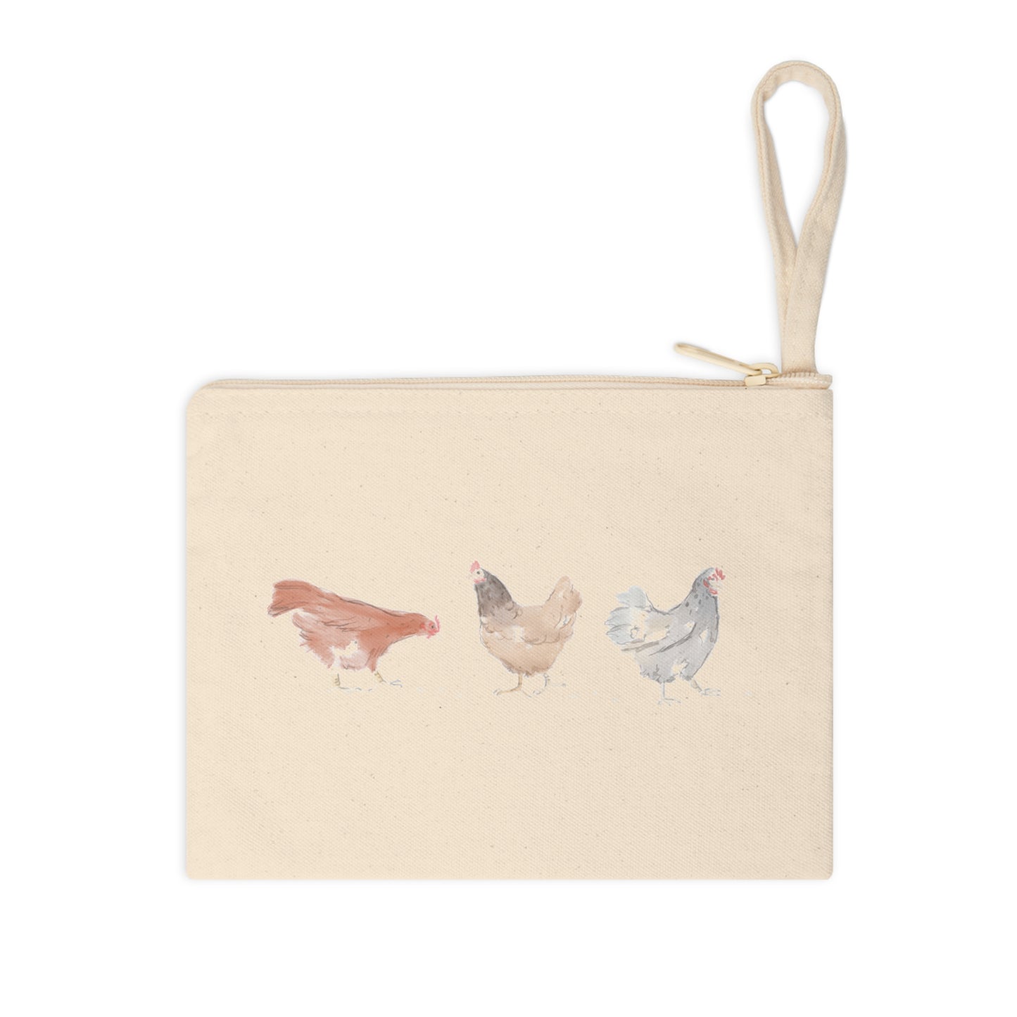 Accessory Zipper Pouch-Chickens