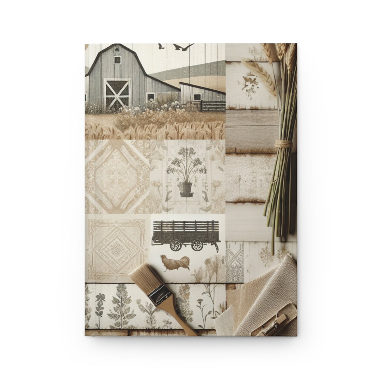 Hardcover Journal Matte-Country Pattern